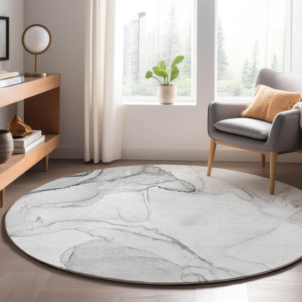 Dalyn Rug Company Odyssey Gray 8' Round Area Rug, , large