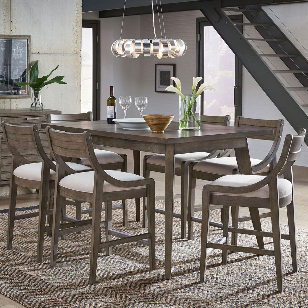 Legacy Classic Greystone 7-Piece Dining Room Set in Ash Brown, , large
