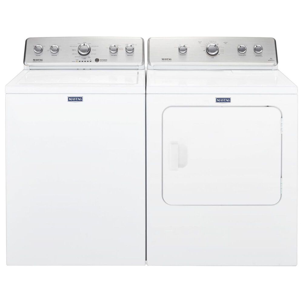 Maytag 3.8 Cu. Ft. Top Load Washer and 7.0 Cu. Ft. Electric Dryer in White, , large
