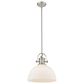 Golden Lighting Hines 1-Light Pendant with Opal Glass in Pewter, , large