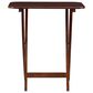 Linon Home Decor Burke Folding TV Tray Table Set with Stand in Dark Cherry and Chrome (Set of 4), , large
