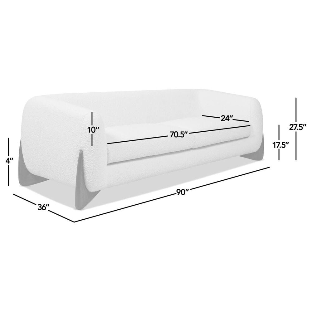 Jennifer Taylor Home Alpine Stationary Sofa in Ebony Black, , large