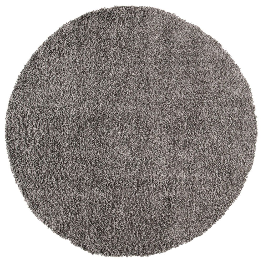 Safavieh August Shag AUG200F 6"7" Round Grey Area Rug, , large