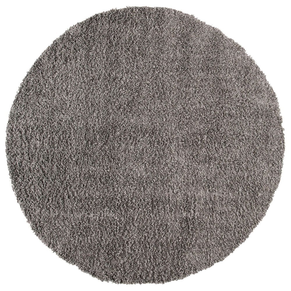 Safavieh August Shag AUG200F 6"7" Round Grey Area Rug, , large