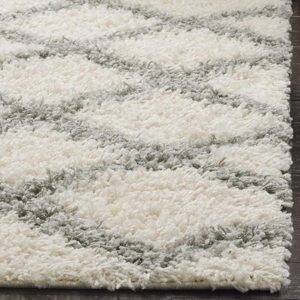 Safavieh Dallas Shag SGD258F-5 5&#39;1&quot; x 7&#39;6&quot; Ivory/Grey Area Rug, , large