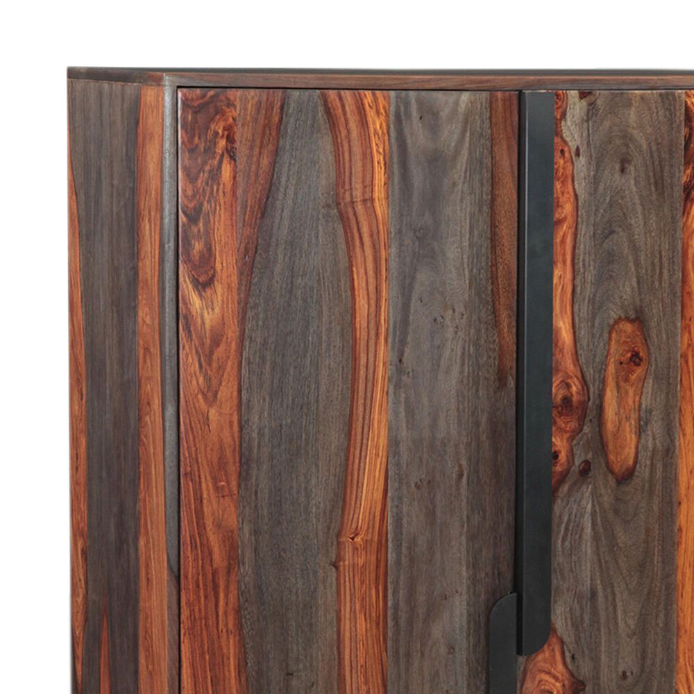 Home Trends &amp; Design Meridian 35" Tall Bar Cabinet in Capri Sheesham, , large