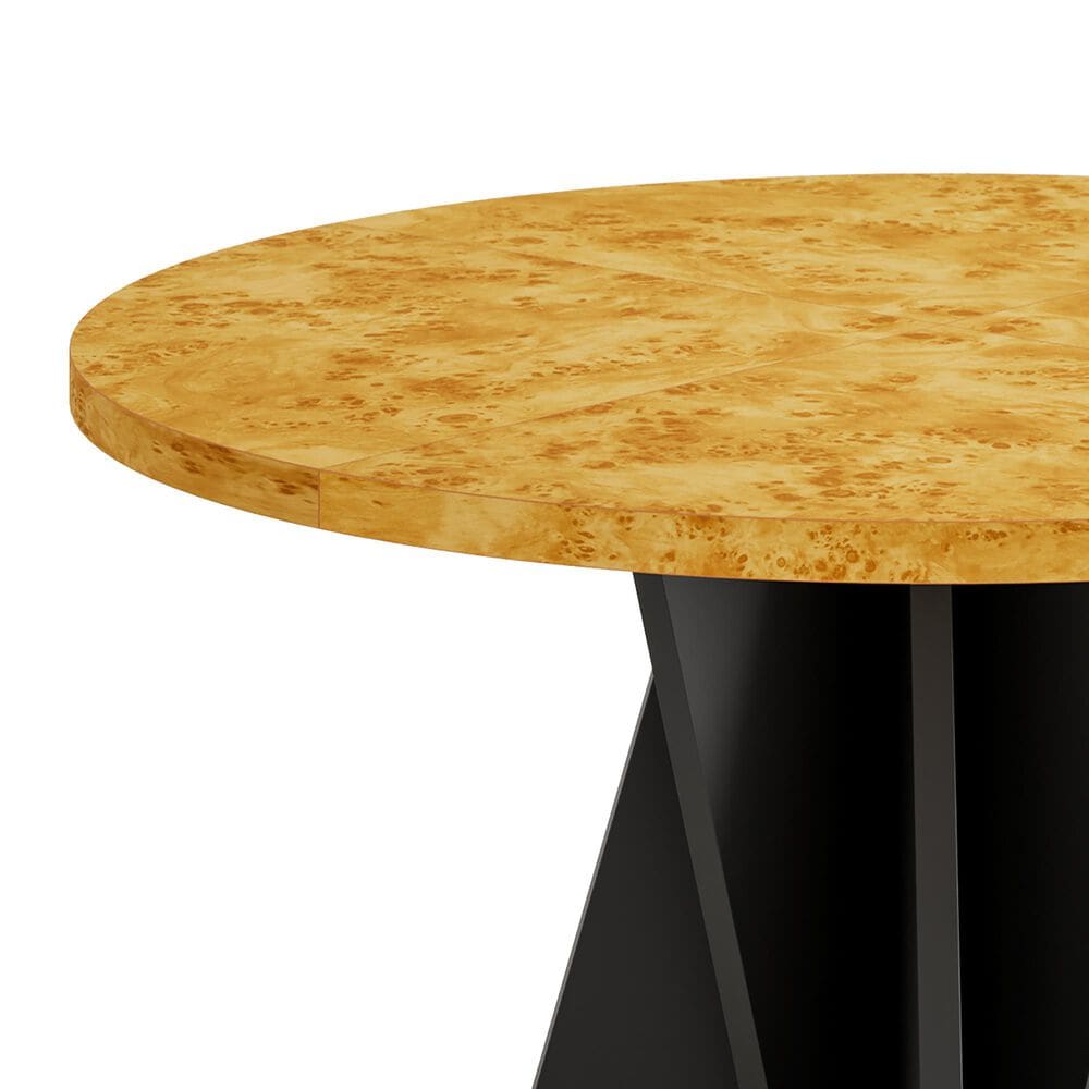 HOMLUX 47.2" Round Dining Table in Yellow - Table Only, , large