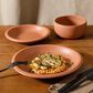 Gibson Home Corcisa Clay 12-Piece Stoneware Reactive Glaze Dinnerware Set in Burnt Apricot Terracotta, , large