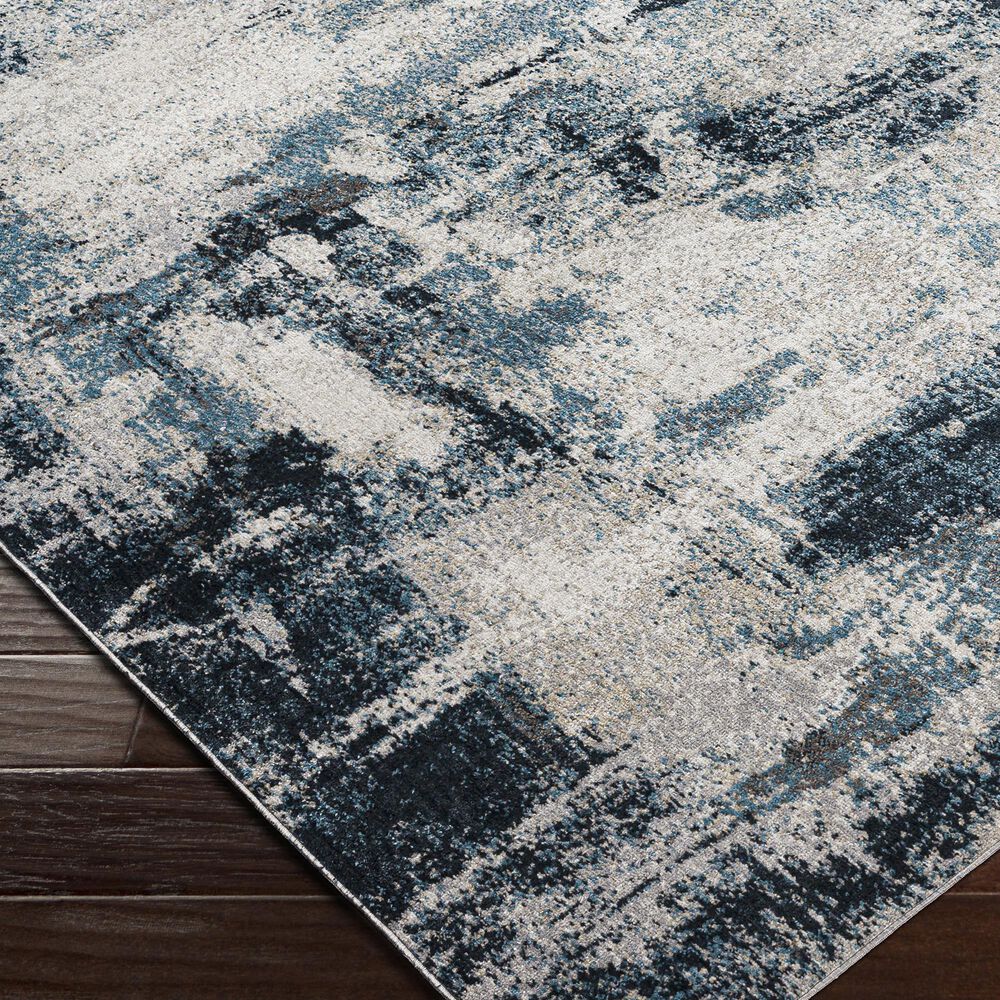 Surya Lavadora LVR-2313 2&#39;7&quot; x 7&#39;3&quot; Ink Blue, Navy, Light Gray, Light Beige and Cream Runner, , large