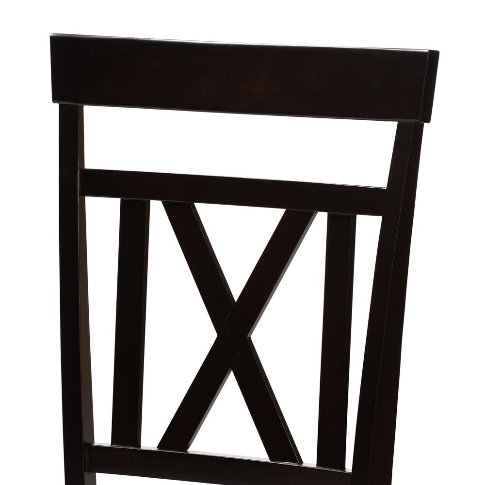 Baxton Studio Rosie Side Chair in Espresso Brown (Set of 2), , large