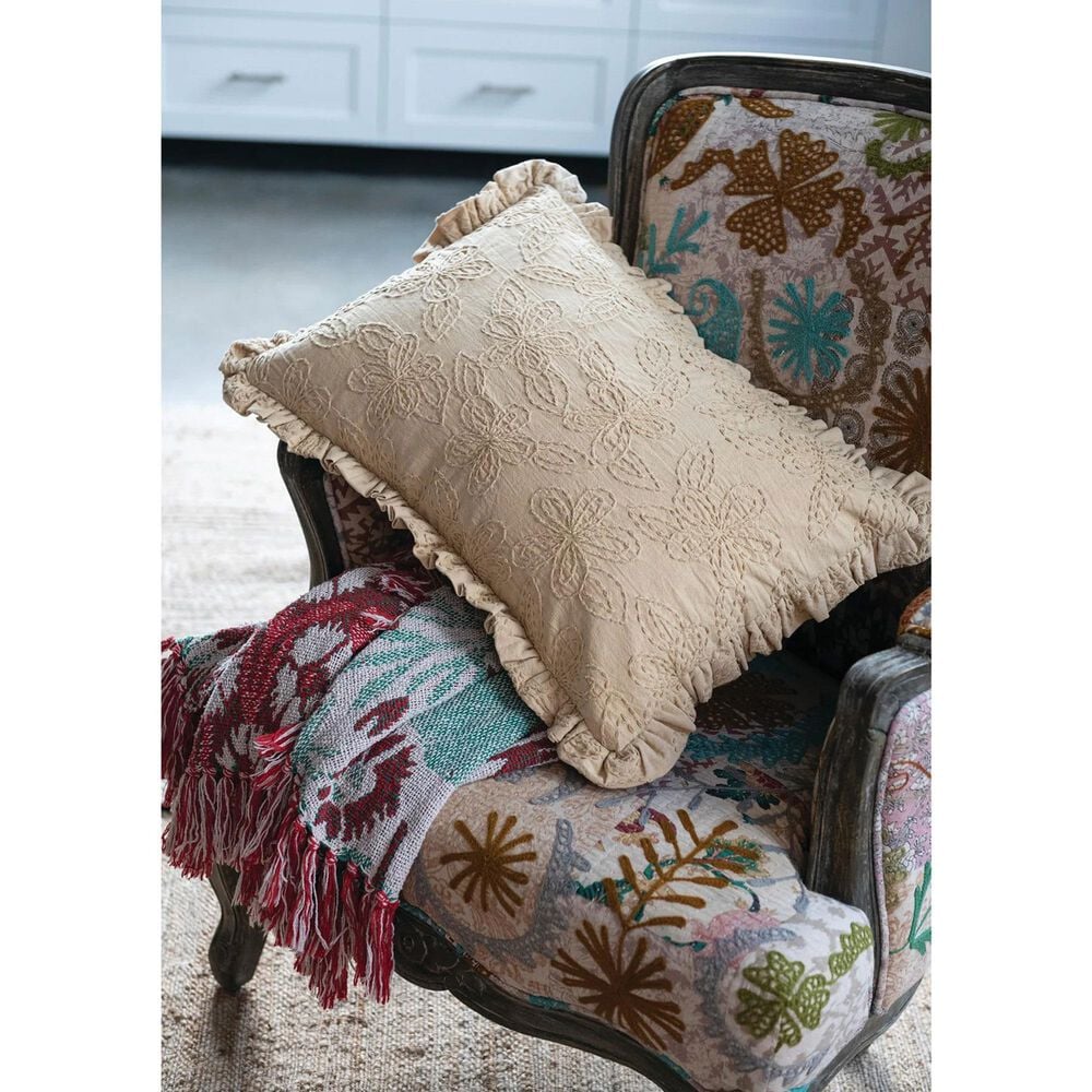 Creative Coop Cozy 16" x 24" Lumbar Pillow in Beige, , large