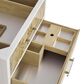 James Martin Vanities Olena 36" Single Vanity in Light Mappa Burl and Polished White with 3 cm White Zeus Quartz Top, , large