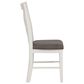 Linon Home Decor Jane Side Chair with Taupe Cushion in Vanilla White, , large