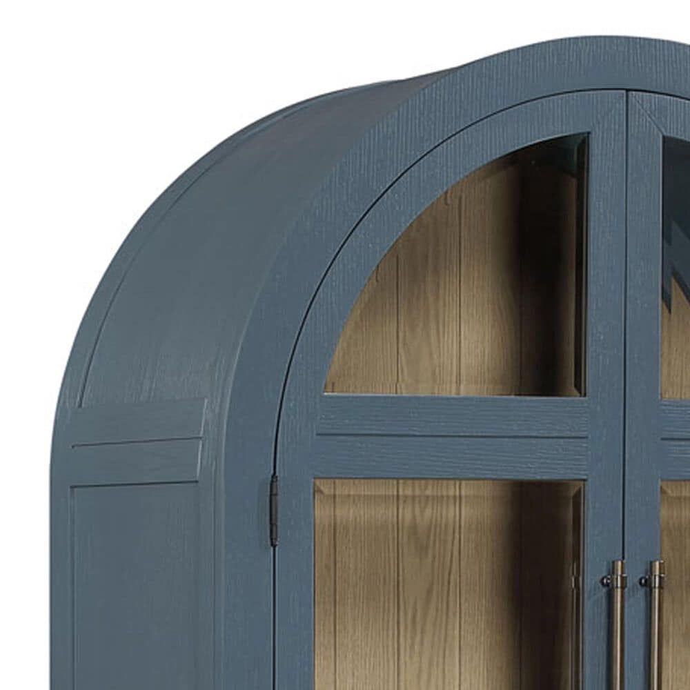 Steve Silver Magnolia Curio Cabinet in Dusty Blue and Weathered Sand, , large
