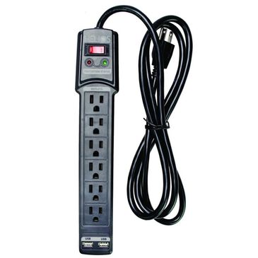 MetraAV Helios 6 Outlet Surge Protector with 2 USB Charging Ports, , large