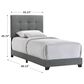 Hawthorne Furniture Addyson Upholstered Twin Panel Bed in Gunmetal, , large