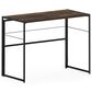 HOMLUX Riau 39" Folding Computer Desk in Rustic Oak and Black, , large