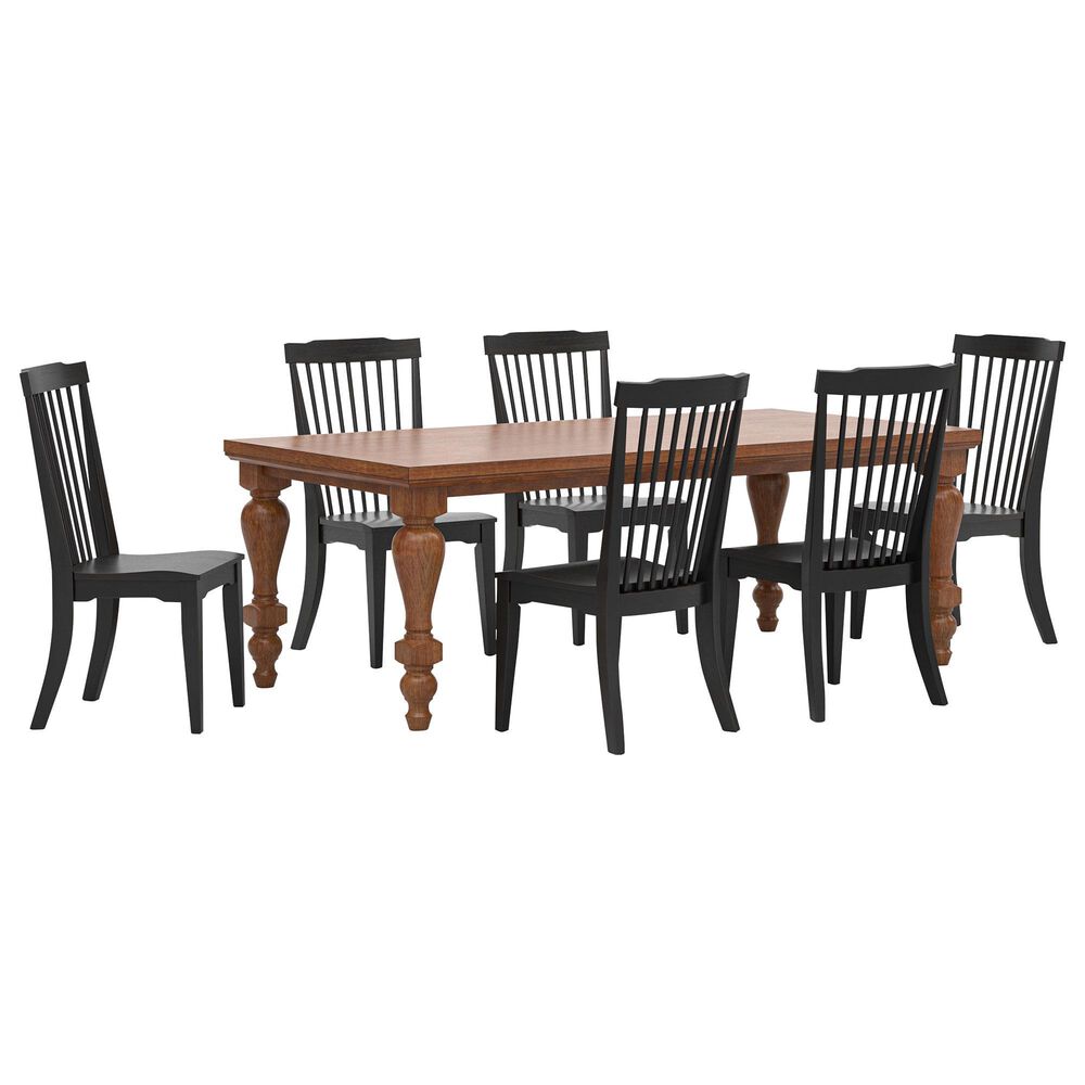 Ashley Greddinton 7-Piece Rectangular Dining Set in Medium Brown and Black, , large