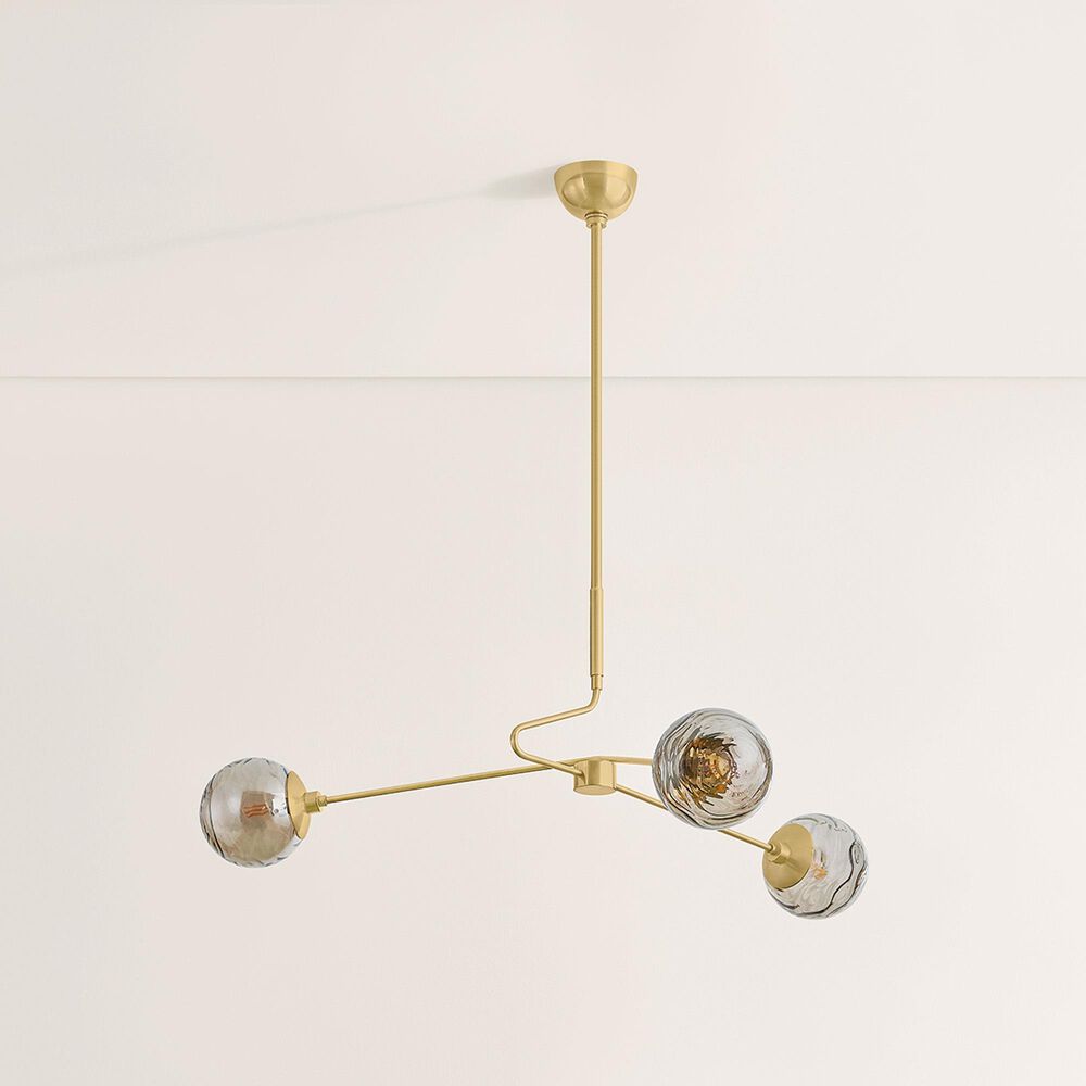 Mitzi Lighting Nyla 3-Light Chandelier in Aged Brass, , large