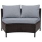 HOMLUX 5 Pieces All-Weather Brown PE Rattan Wicker Sofa Set in Grey, , large