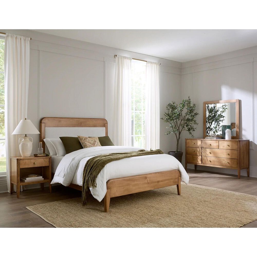 Archbold Furniture Warren Queen Platform Bed in Harvest, , large