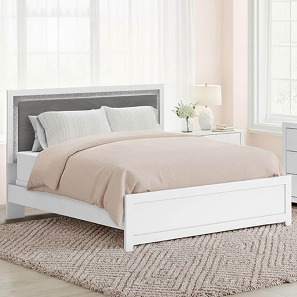 Ashley Maeling Full Panel Bed in Matte White, , large