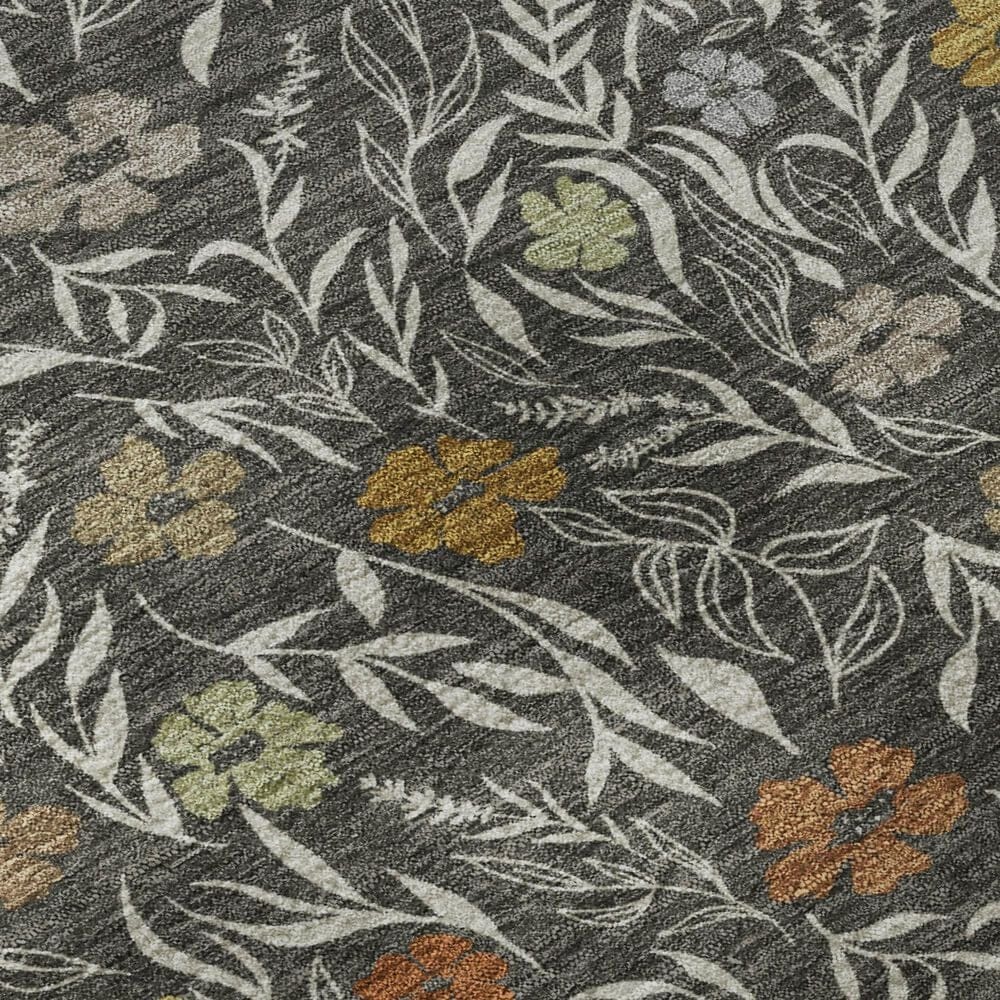 Dalyn Rug Company Soft Essentials Floral Graphite 10' x 14' Indoor/Outdoor Area Rug, , large