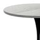 Leisuremod LeisureMod Verve Collection Modern Bar Height Table Black Base with 27 Round Marbleized White Laminated Top, , large