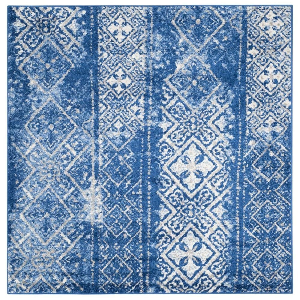 Safavieh Adirondack ADR111F-4SQ 4" x 4"  Silver/Blue Square Rug, , large