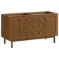 James Martin Laurent 60" Double Bathroom Vanity in Honey Oak with 3 cm Eternal Jasmine Pearl Silestone Top and Rectangular Sinks, , large