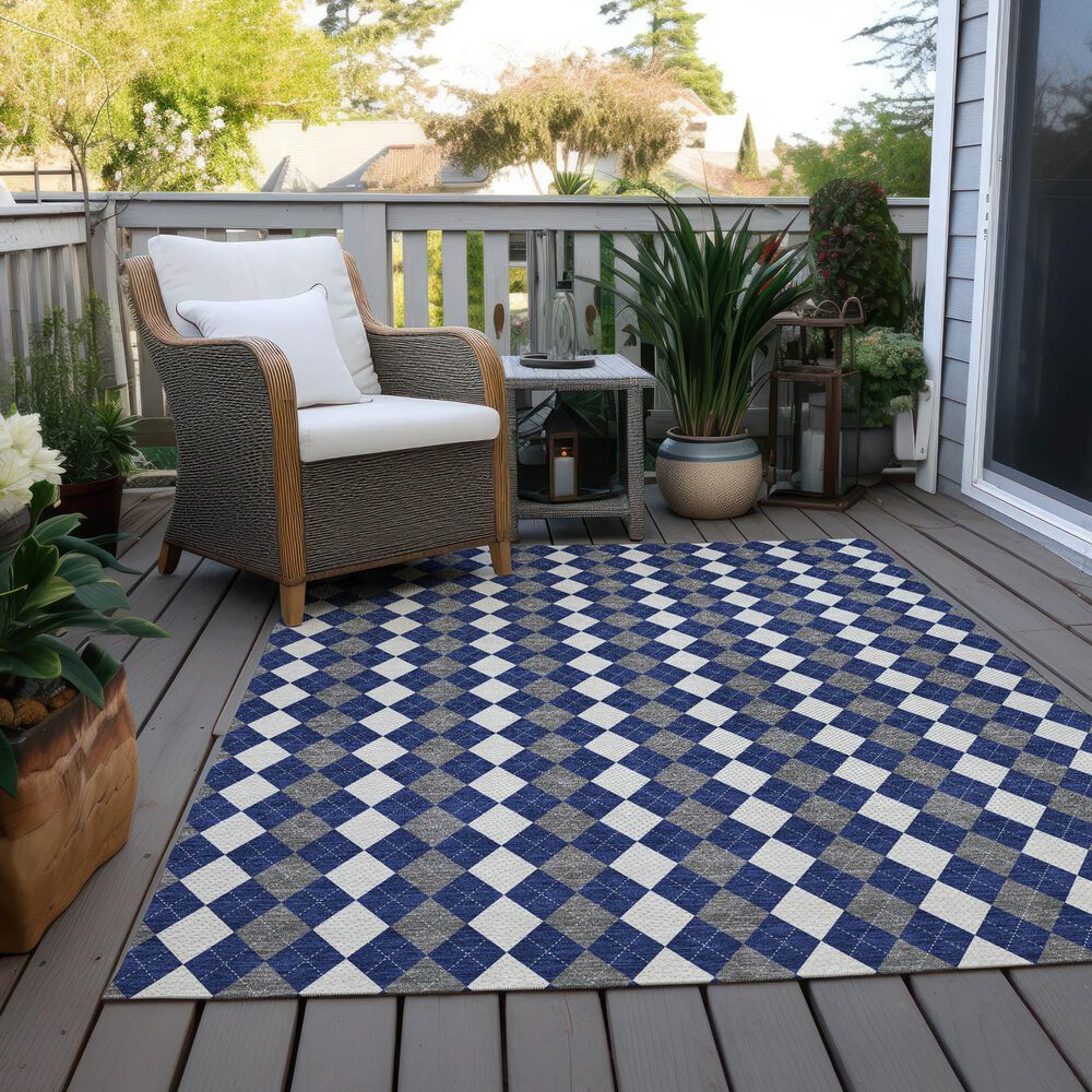 Dalyn Rug Company Wonderland WN20 3&#39; x 5&#39; Navy Indoor/Outdoor Area Rug, , large