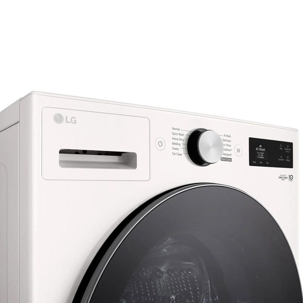 LG 5 Cu. Ft. Smart Front Load Washer and 7.4 Cu. Ft. Electric Dryer Laundry Pair in Alpine White, , large