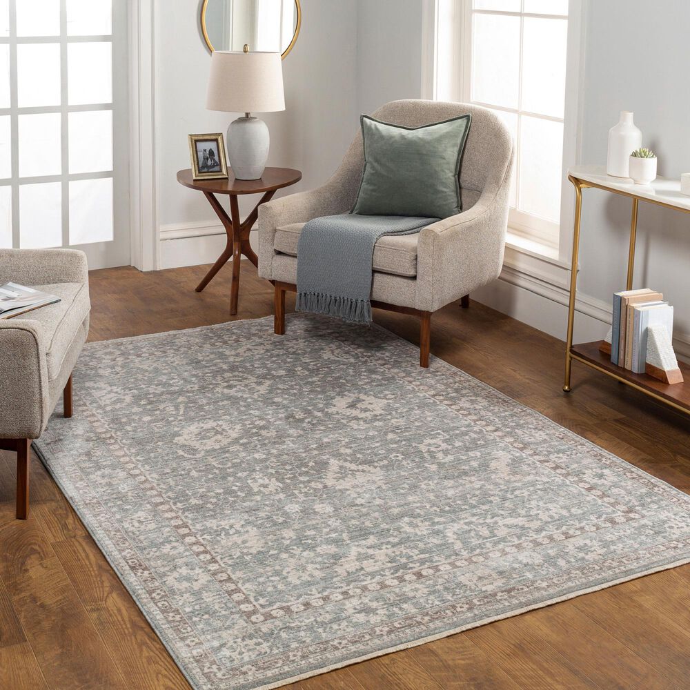 Surya Carlisle 8&#39;10&quot; x 12&#39;6&quot; Light Sage, Pale Blue, Light Gray and Ivory Area Rug, , large