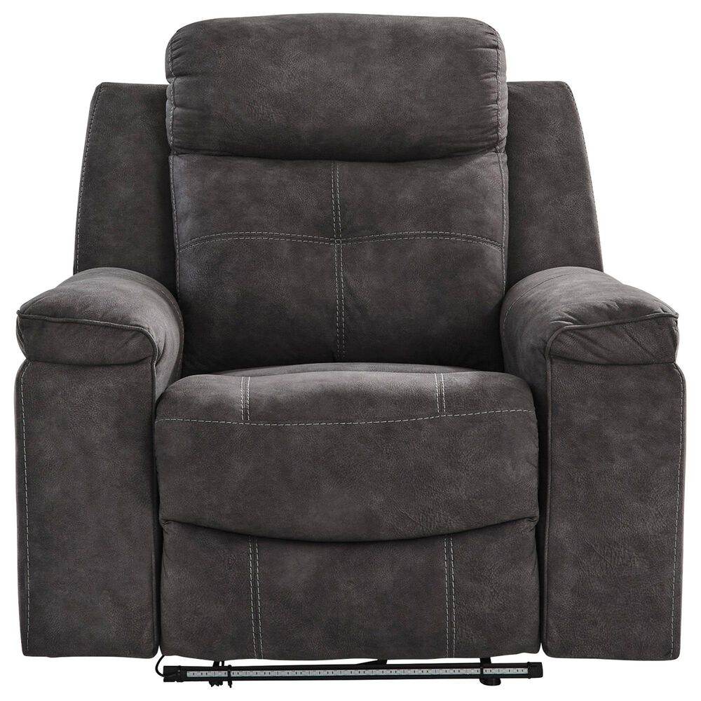 Ashley Brysonview Manual Zero Wall Recliner in Charcoal, , large