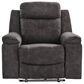 Ashley Brysonview Manual Zero Wall Recliner in Charcoal, , large