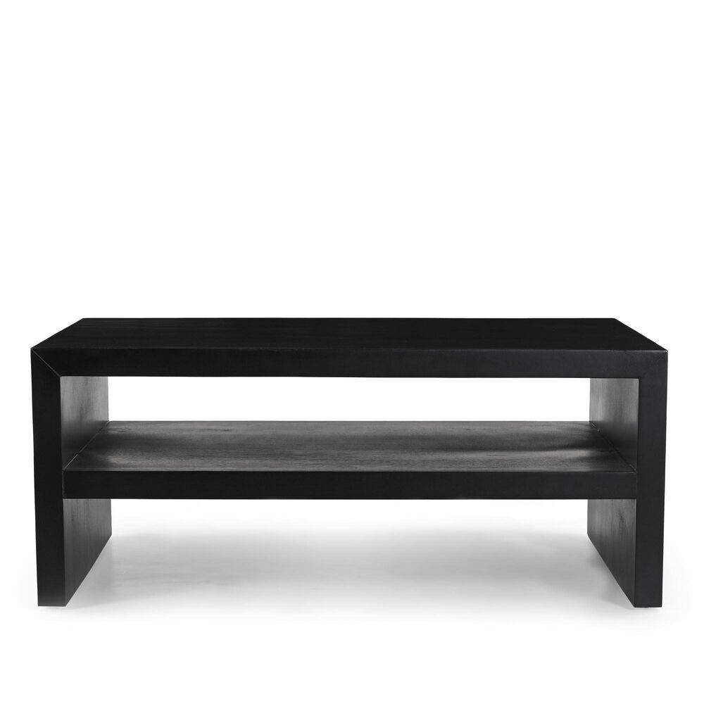 Jofran Dev 1-Shelf Coffee Table in Black, , large