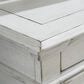 Ashley Kanwyn 7 Drawer Chest in Distressed Whitewash, , large