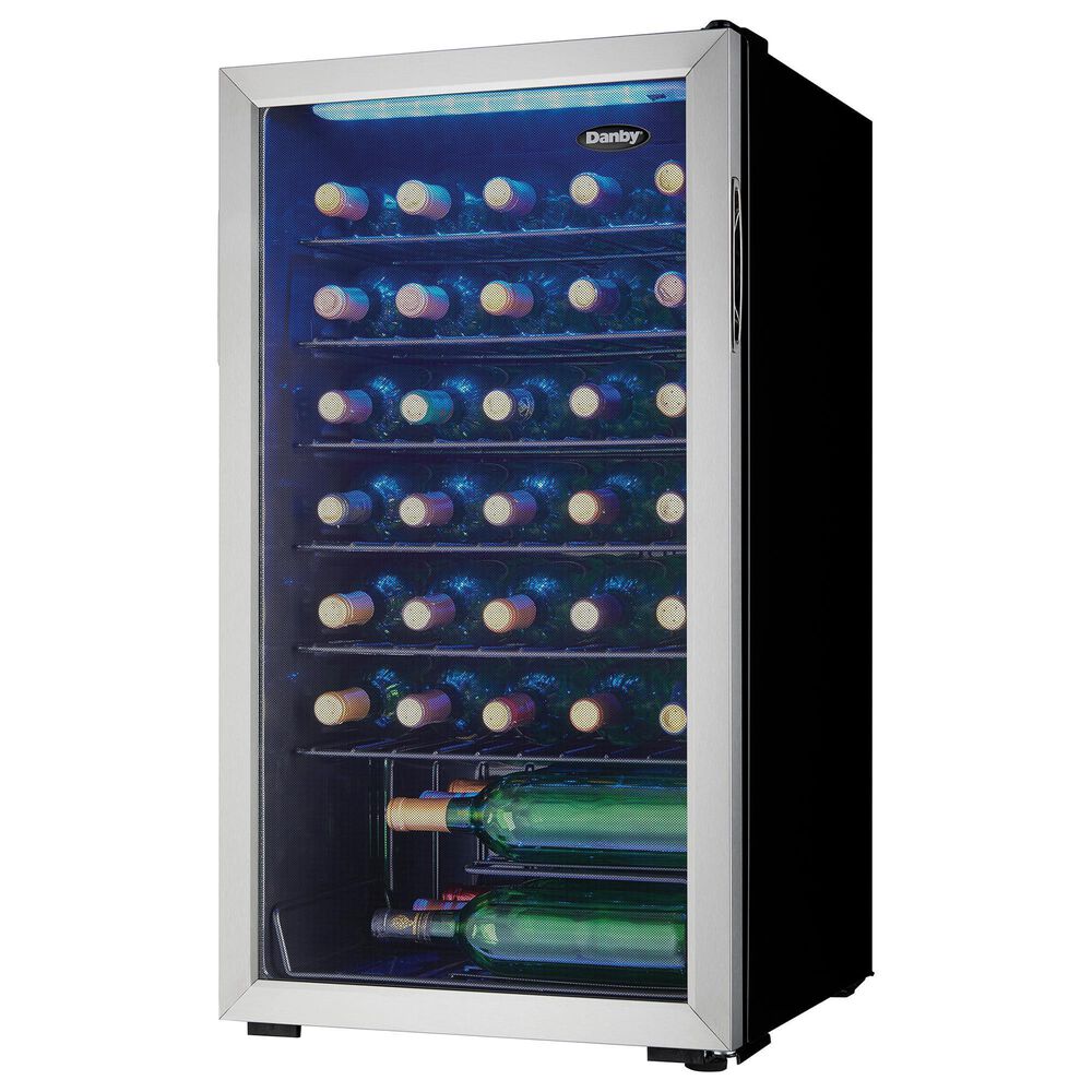Danby 3.3 Cu. Ft. 36 Bottle Wine Cooler in Stainless Steel, , large