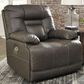 Ashley Wurstrow Power Recliner with Adjustable Headrest in Smoke, , large