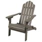 Hearth and Haven Hollywood Outdoor Foldable Adirondack Chair with Straight Armrests in Grey, , large