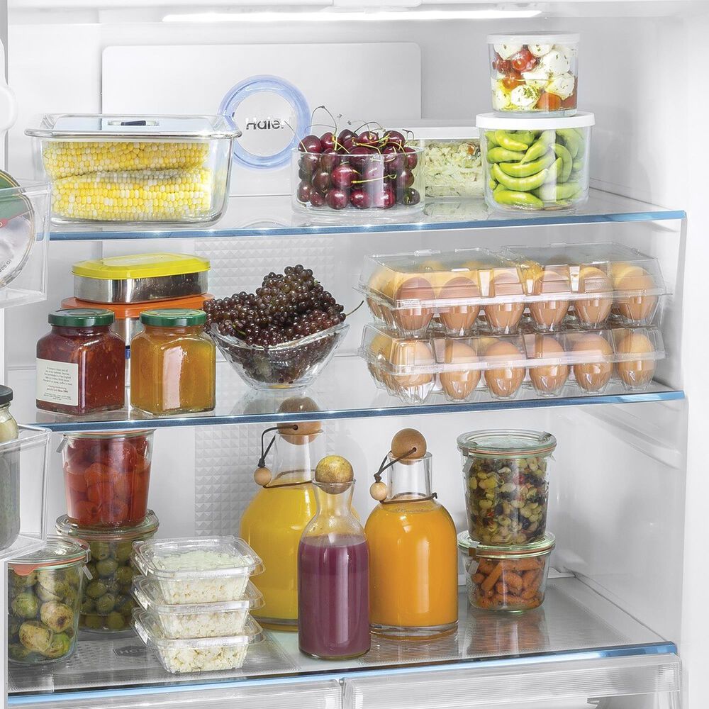 Haier 16.4 Cu. Ft. Counter Depth Quad Door Refrigerator in Stainless Steel, , large