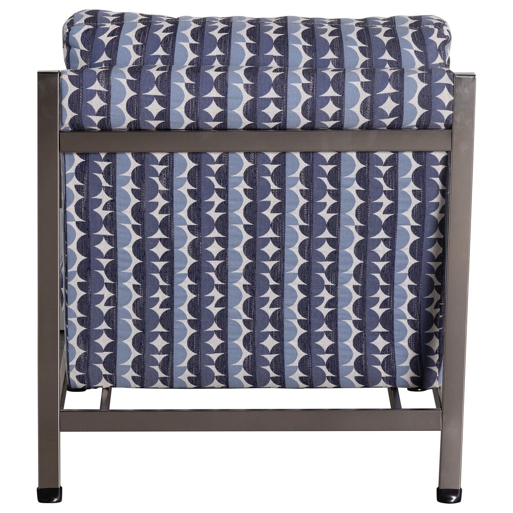 Jonathan Louis Mansfield Metal Accent Chair in Buena Vista Denim, , large