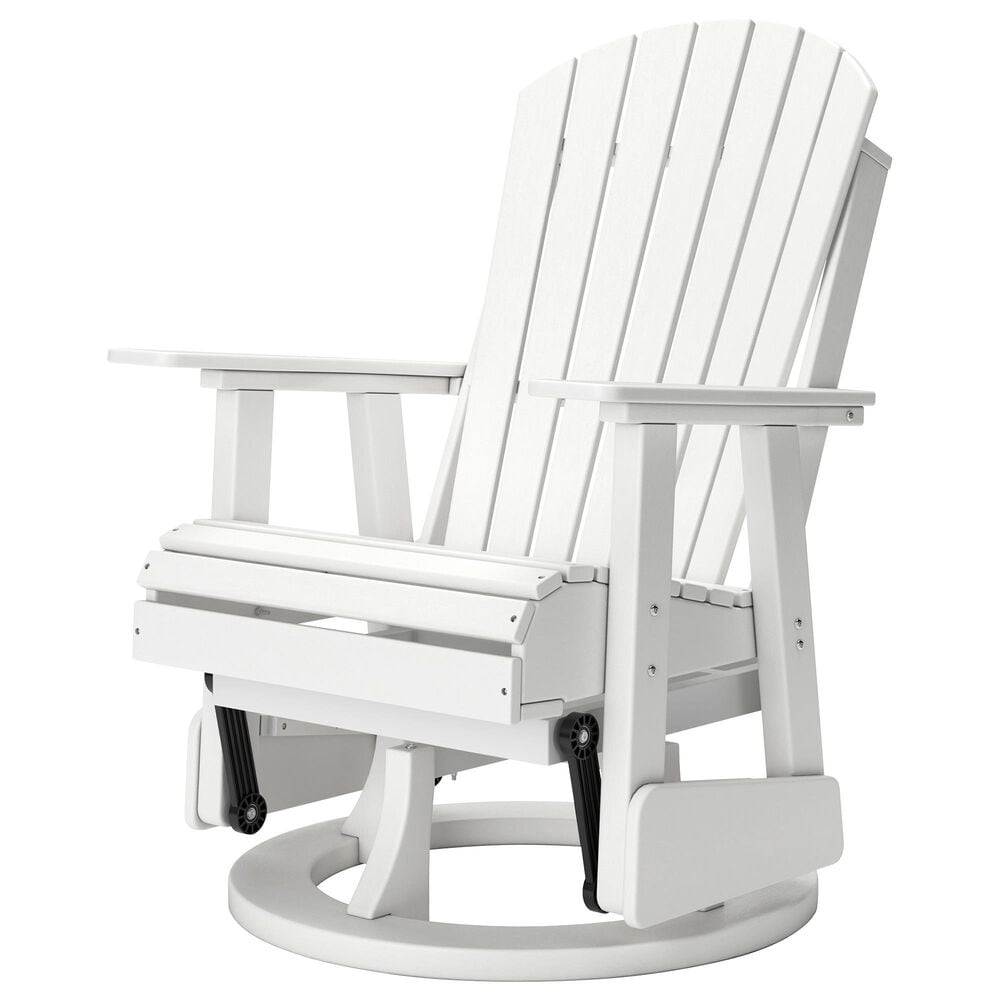 Ashley Hyland Wave Swivel Glider Chair in White, , large