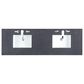 James Martin Vanities Lorelai 72" Double Vanity in Bright White with 3 cm Charcoal Soapstone Quartz Top, , large