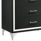 Coaster Lucia 5-Drawer Chest in Black and Chrome, , large