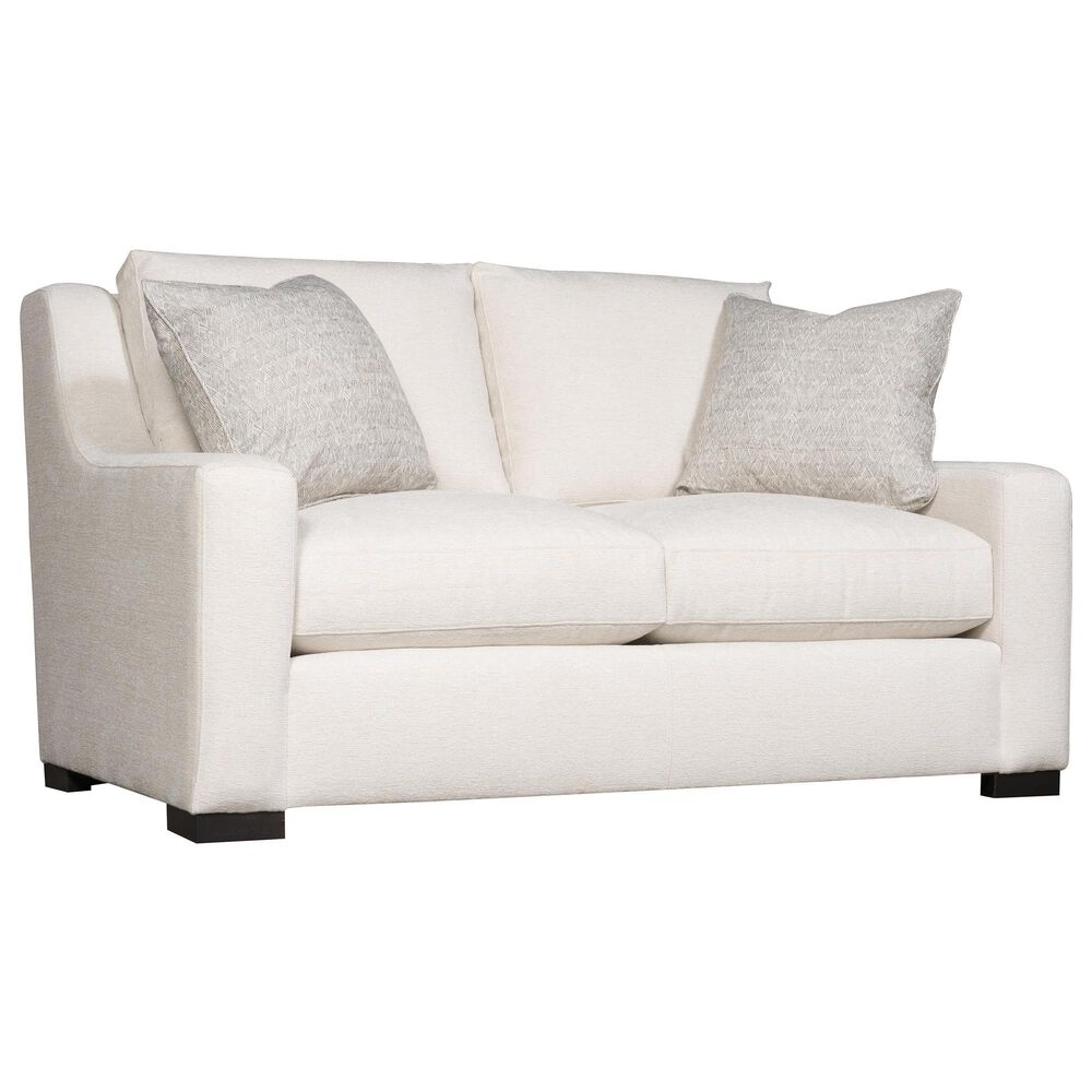 Bernhardt Germain Stationary Loveseat in White and Cream, , large