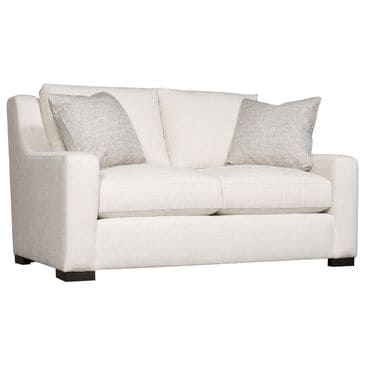 Bernhardt Germain Stationary Loveseat in White and Cream, , large