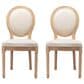 Hearth and Haven Upholstered Side Chair in Beige (Set of 2), , large
