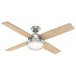 Hunter Dempsey 52" Ceiling Fan with Light in Brushed Nickel, , large