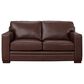Amax Leather Chatsworth Stationary Loveseat in Raisin Brown, , large